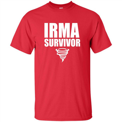 Hurricane Irma Survivor T-shirt Red