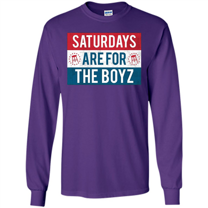 Saturdays Are For The Boyz T-shirt Purple