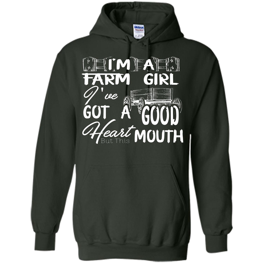 Farm Girl T-shirt I'm A Farm Girl I've Got A Good Heart T-shirt Forest Green