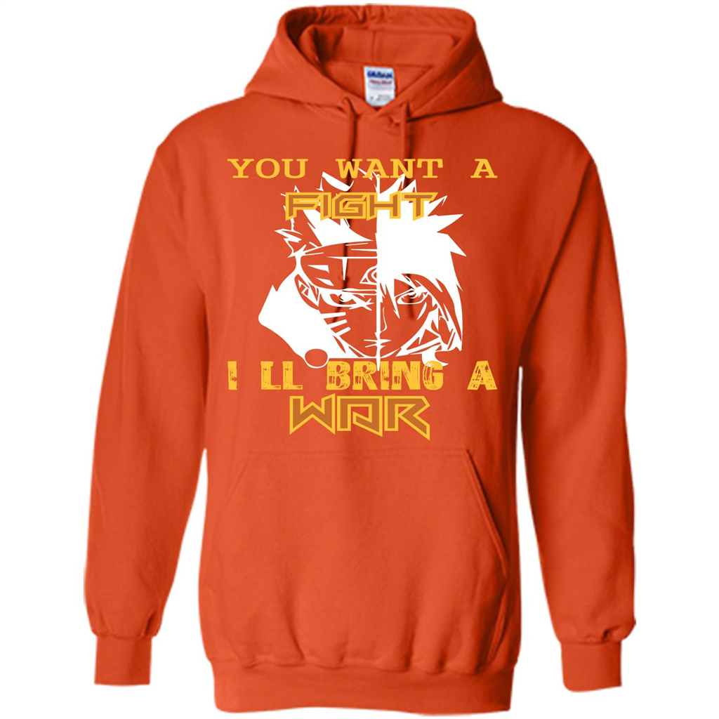 Movie T-shirt You Want A Fight I_Ñéll Bring A War Orange