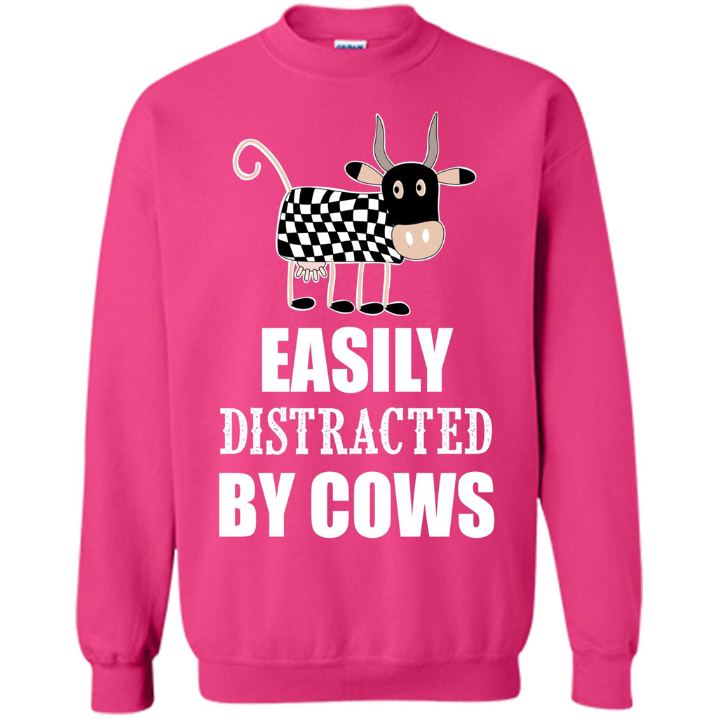 Cow T-shirt Easily Distracted By Cows T-shirt Heliconia