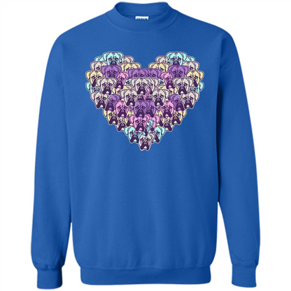 Boxer Dog Heart Mosaic Dog Lover T-shirt Royal