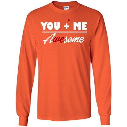 Love T-shirt You and Me Awesome Orange