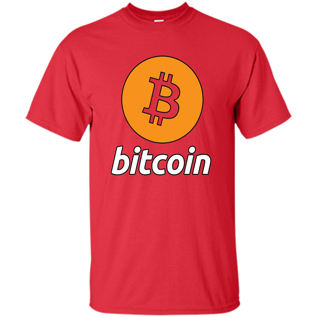 Bitcoin Logo Cryptocurrency BTC T-shirt Red