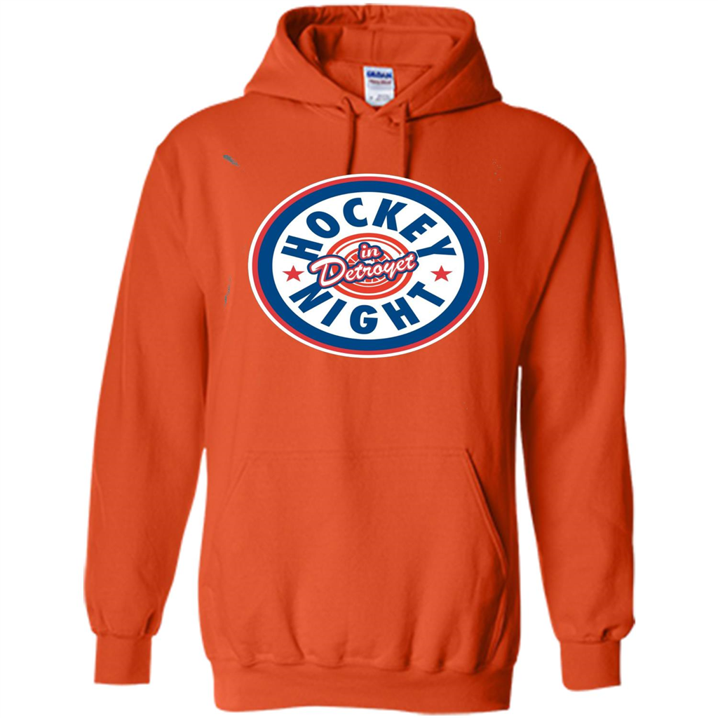 Hockey Night In Detroyet T-shirt Orange