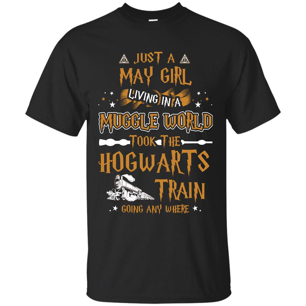 Harry Potter T-shirt Just A May Girl Living In A Muggle World Royal