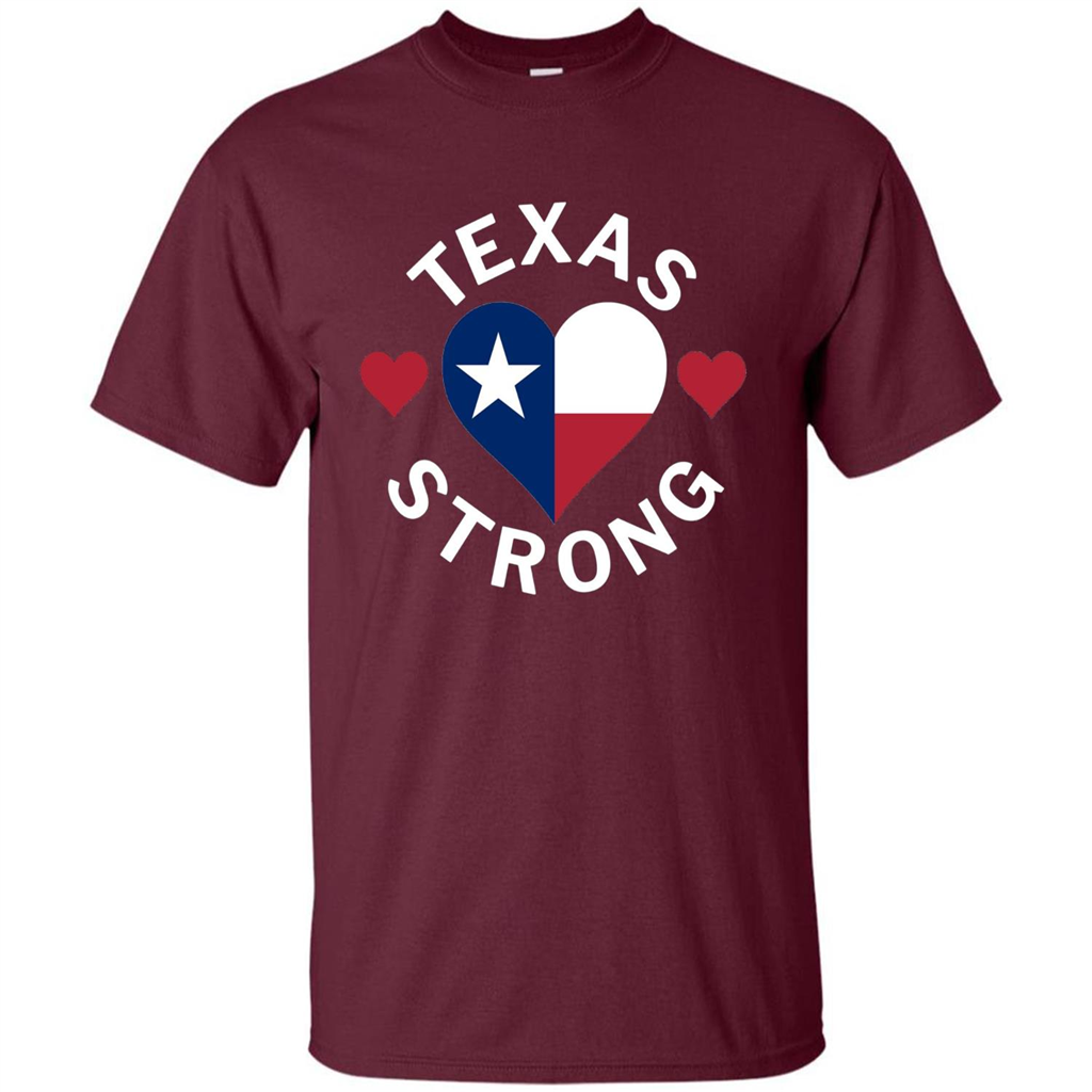 Texas Strong Hurricane Harvey Heart 2017 T-shirt Maroon