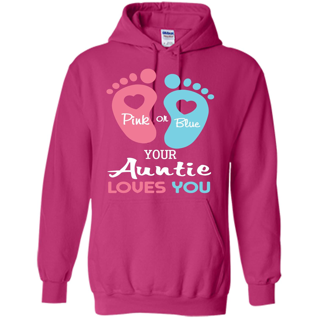 Baby T-shirt Pink Or Blue Your Auntie Loves You Heliconia