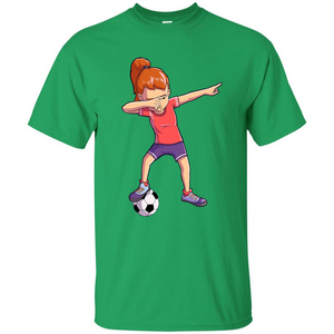 Dabbing Soccer Girl T-shirt Dab Dance T-shirt