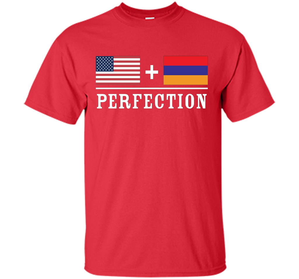 American + Armenian = Perfection Flag T-Shirt t-shirt Red