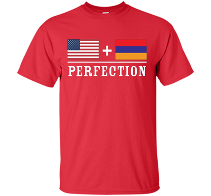 American + Armenian = Perfection Flag T-Shirt t-shirt Red