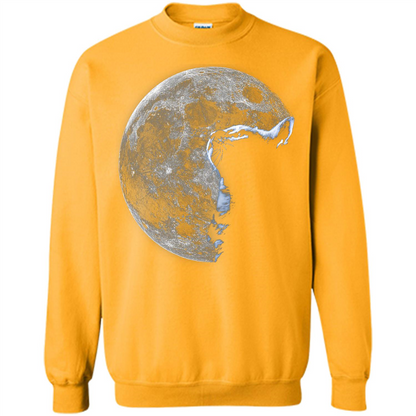 Cat Lover T-shirt Cat And Moon Gold
