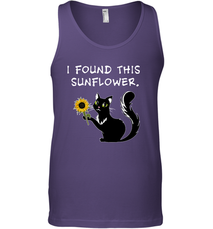 I Found This Sunflower Cat Shirt Tank Top Tank Top Purple