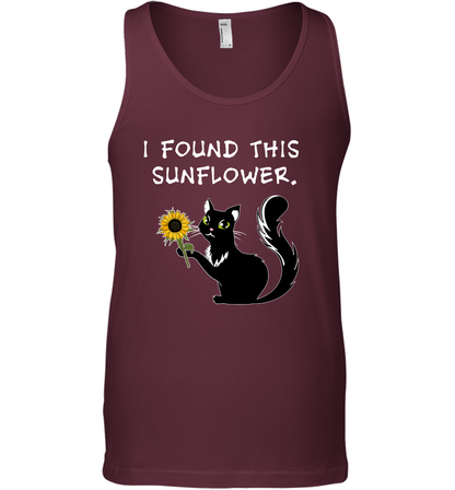I Found This Sunflower Cat Shirt Tank Top Tank Top Maroon