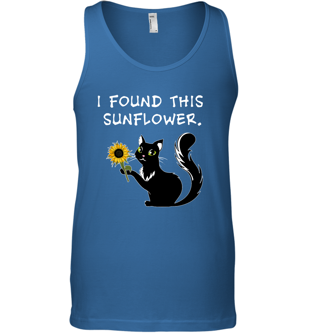 I Found This Sunflower Cat Shirt Tank Top Tank Top Royal