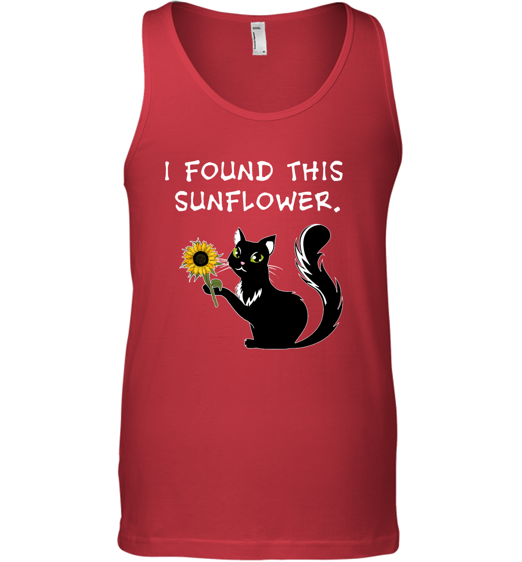 I Found This Sunflower Cat Shirt Tank Top Tank Top Red