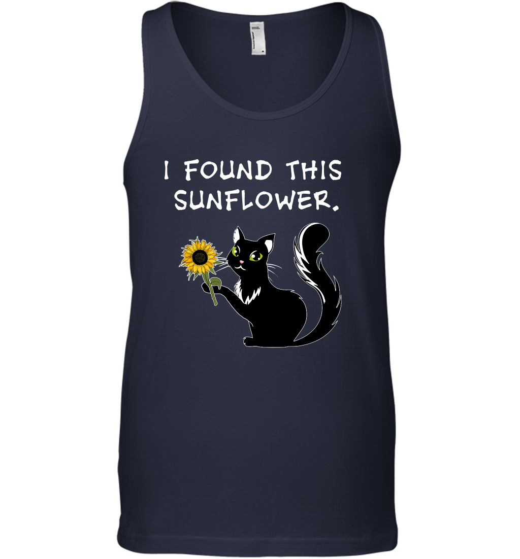 I Found This Sunflower Cat Shirt Tank Top Tank Top Navy