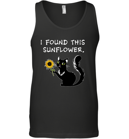 I Found This Sunflower Cat Shirt Tank Top Tank Top Black