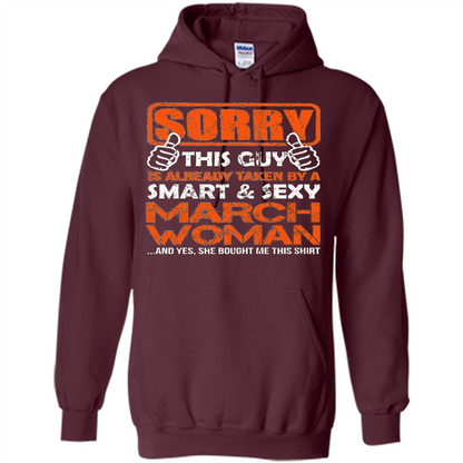 March Woman T-shirt This Guy Is Taken By A Sexy March Woman T-Shirt Maroon