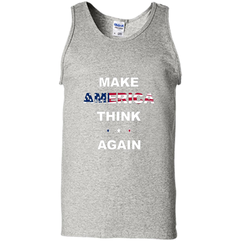 Make America Think Again T-Shirt anti Trump Protest T-shirt Ash