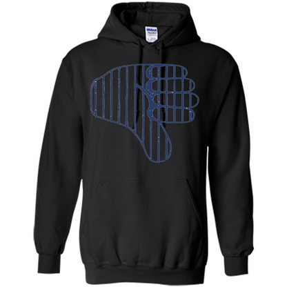 Baseball T-shirt Baseball Celebration Thumbs Down T-shirt Black