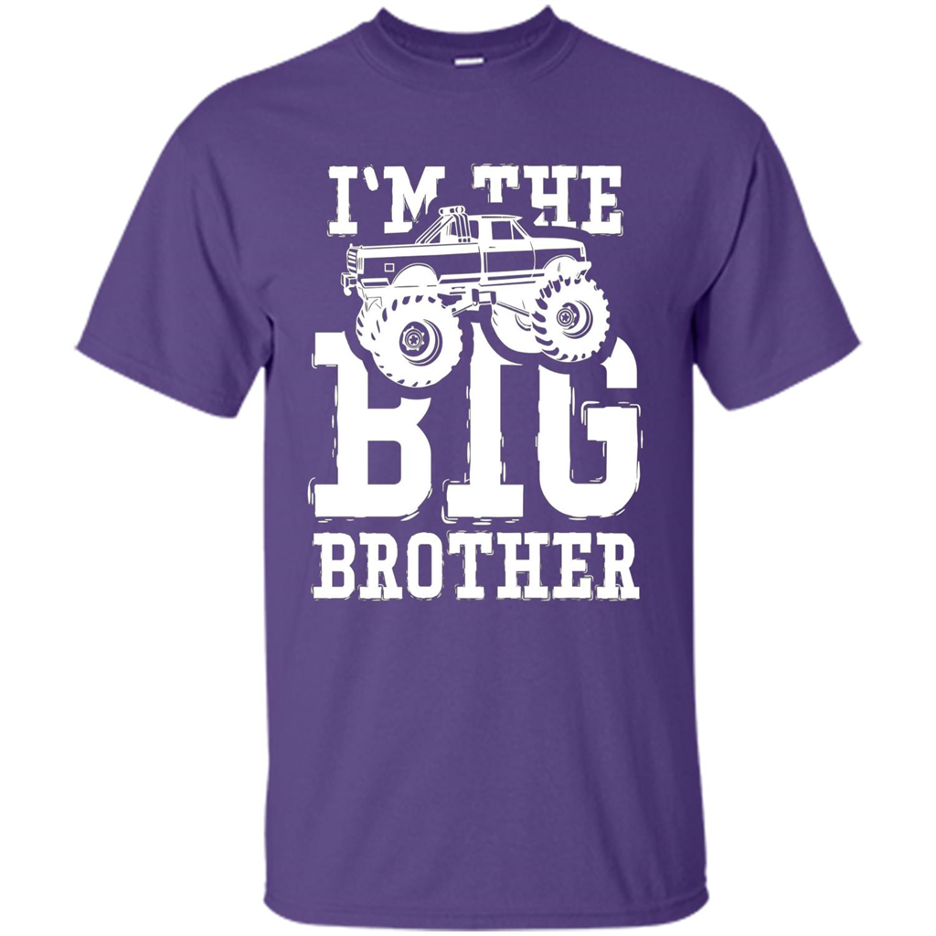 I'm The Big Brother Monster Truck T-shirt Purple