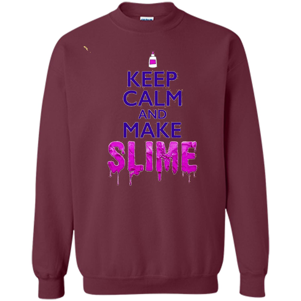 Keep Calm And Make Slime T-shirt Maroon