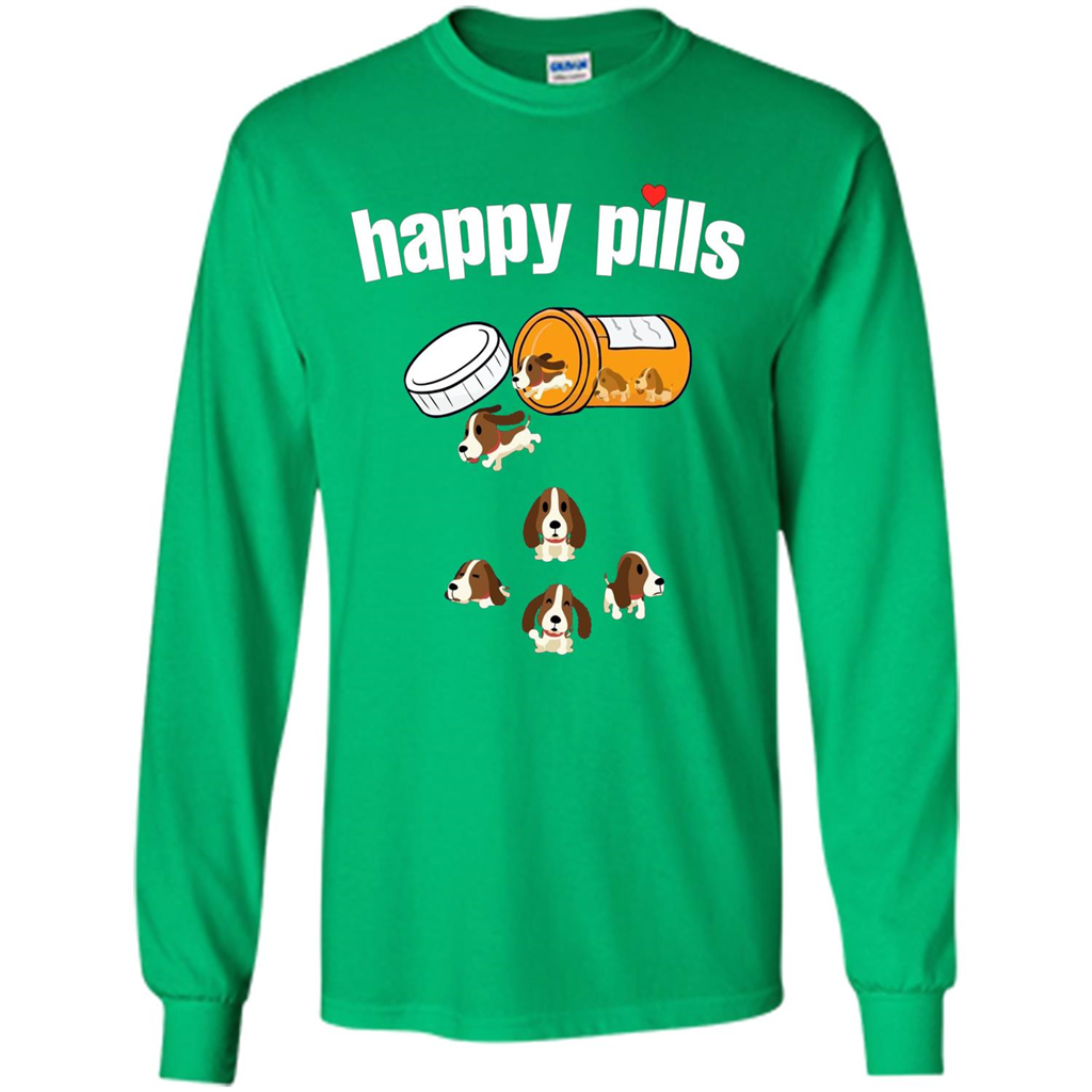 Dog Lover T-shirt Happy Pills T-shirt Irish Green