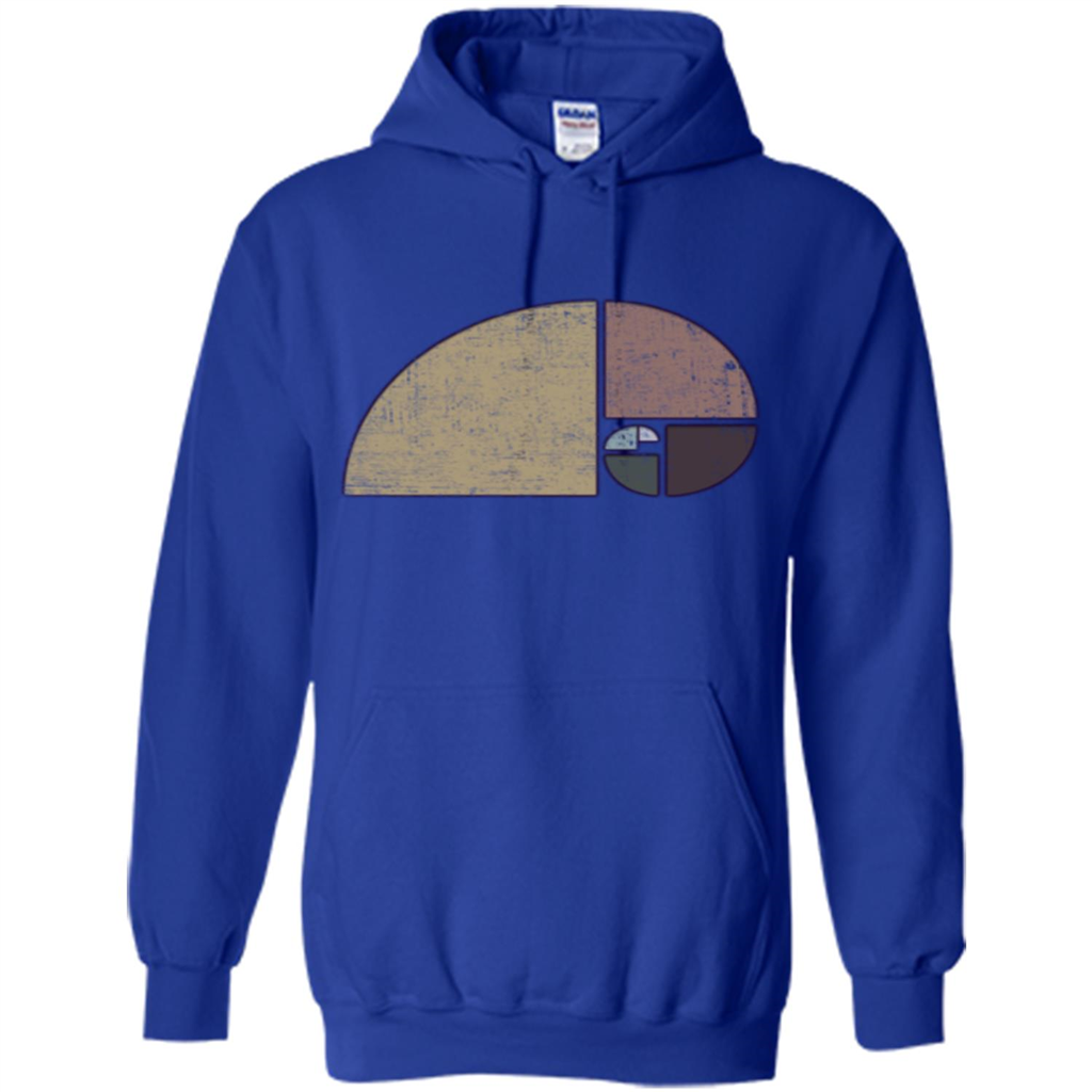 Distressed Geometric Fibonacci Spiral T-sihrt Royal
