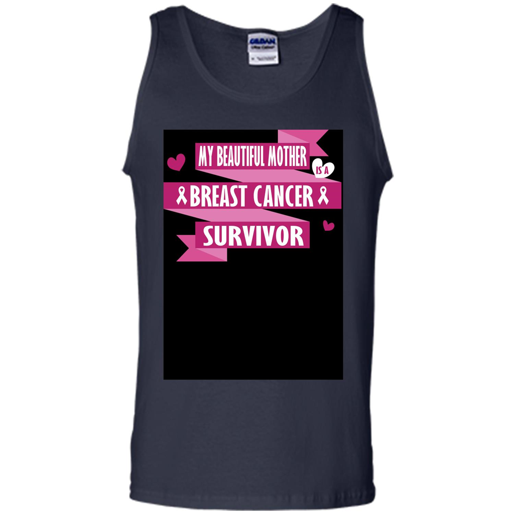 My Beautiful Mother Is A Breast Cancer Survivor T-shirt Navy