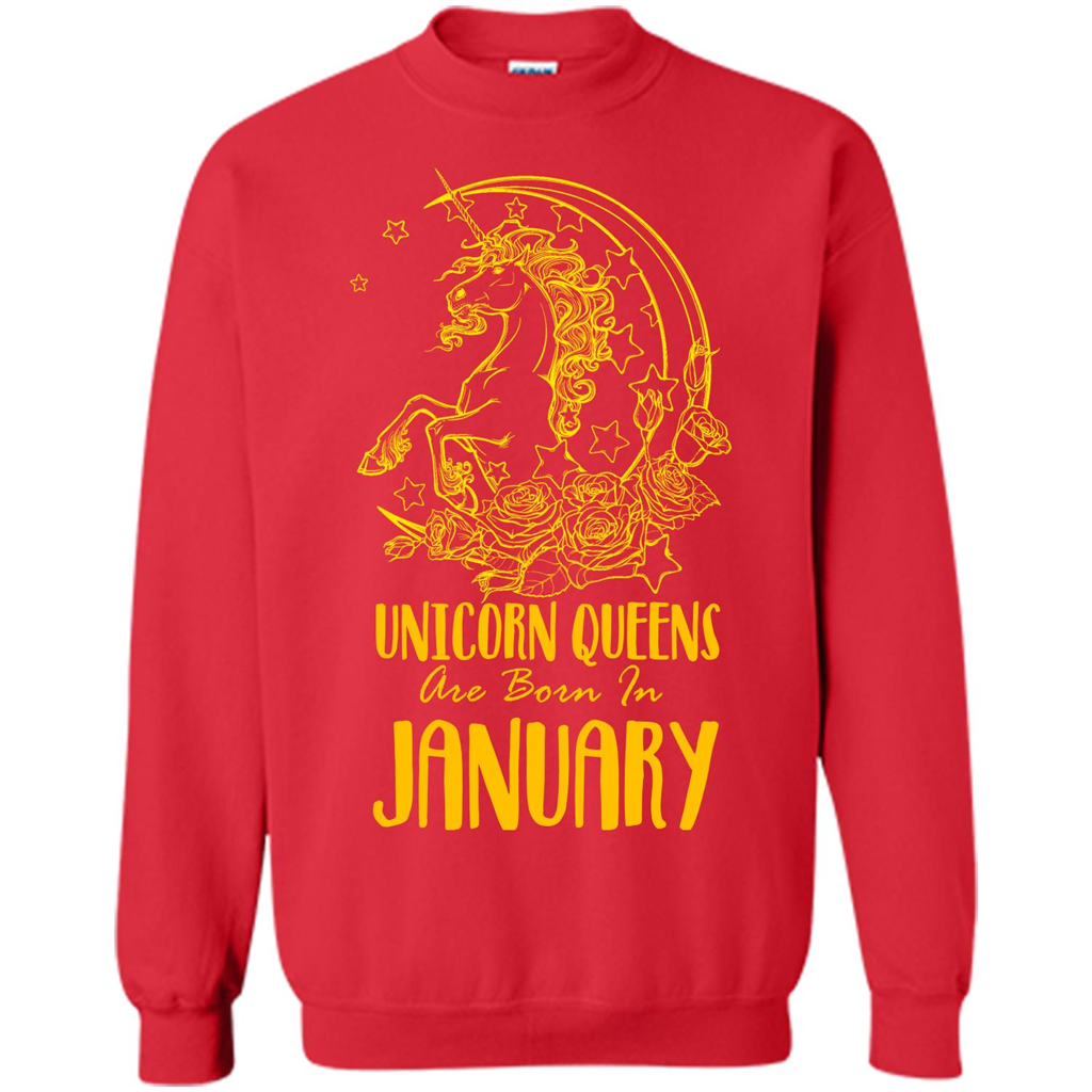 January Unicorn T-shirt Unicorn Queens Are Born In January Red