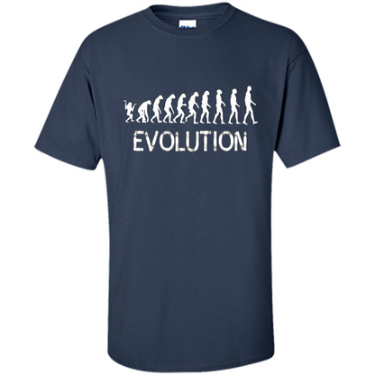 Evolution Biology Monkey To Human T-Shirt Navy