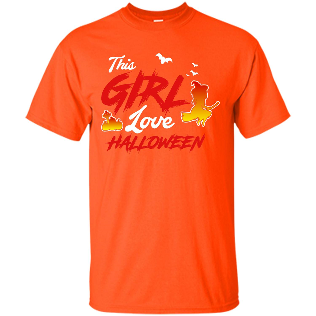 Halloween T-shirt This Girl Love Halloween Orange