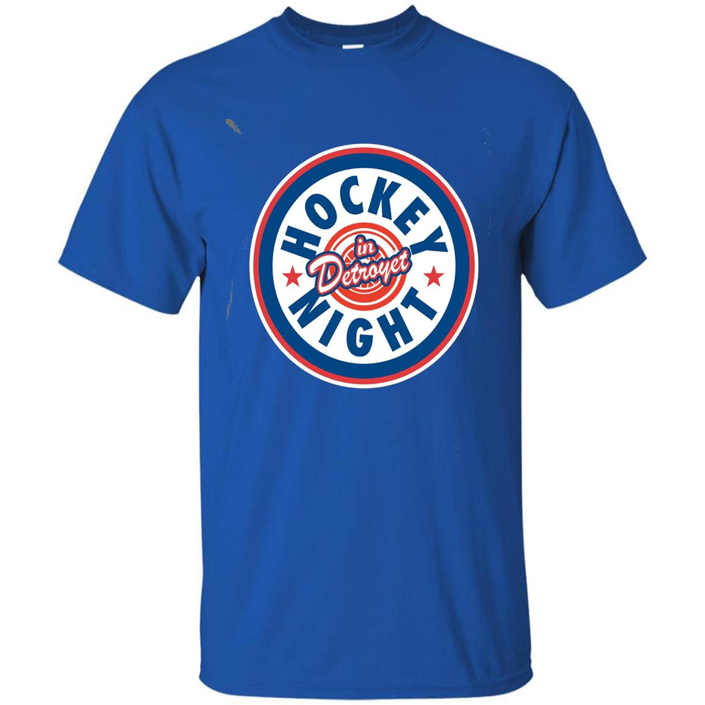 Hockey Night In Detroyet T-shirt Royal