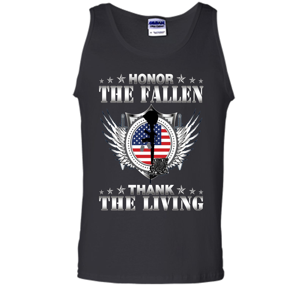 Honor The Fallen Thank The Living T-Shirt Memorial's Day t-shirt Black