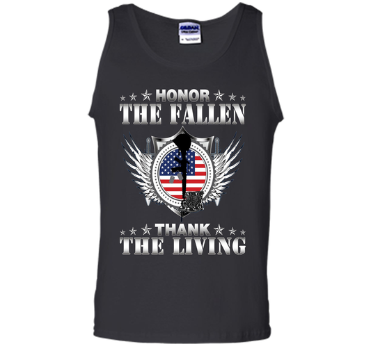 Honor The Fallen Thank The Living T-Shirt Memorial's Day t-shirt Black