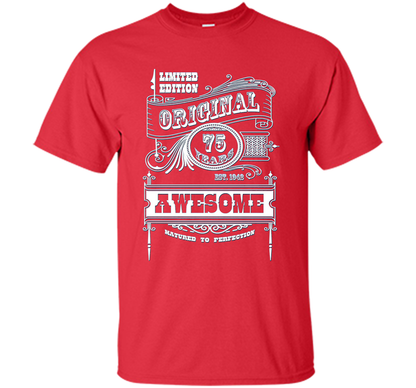 Best 75th Birthday Made in 1942 Awesome T-Shirt Gift Idea shirt Red