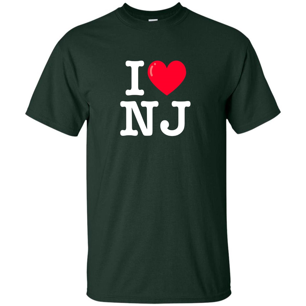 I Heart NJ T-Shirt I Love NJ Forest Green