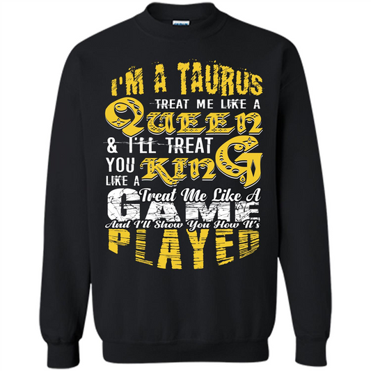 Taurus T-shirt Im A TaurusTreat Me Like A Queen T-shirt Orange