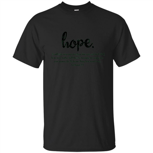Hope Inspiration Tshirt With Bible Quote Black