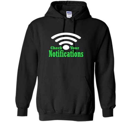 Check your notifications t-shirt Black