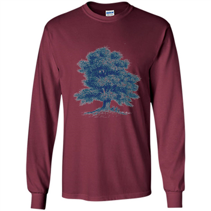 Maple Tree T-Shirt. Tree Natural Maple Tree T-shirt Maroon