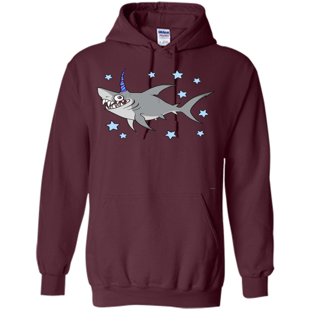 Unishark T-shirt Unicorn + Shark Maroon
