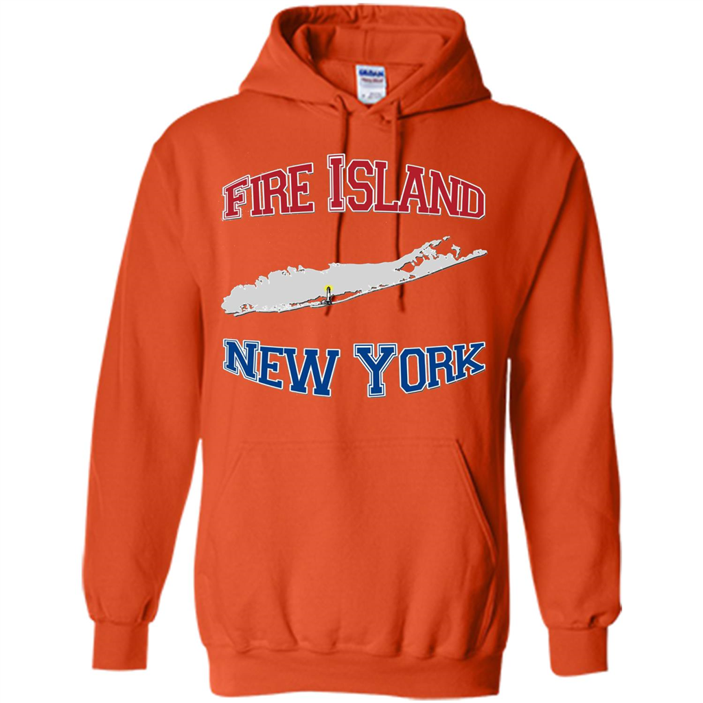 Fire Island New York T-shirt Orange