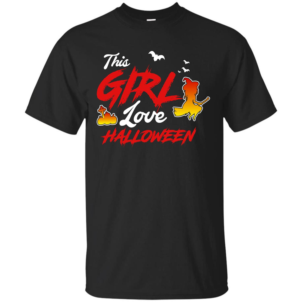 Halloween T-shirt This Girl Love Halloween Black