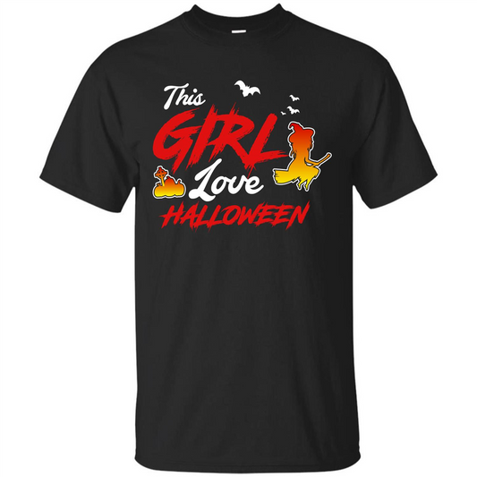 Halloween T-shirt This Girl Love Halloween Black
