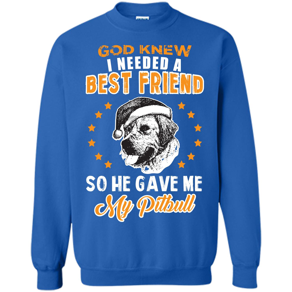Pitbull T-shirt God Knew I Needed A Best Friend
