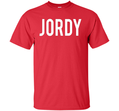 Jordy T Shirt - Cool new funny name fan cheap gift tee shirt Red