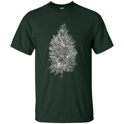 Poplar Tree T-shirt. Tree Poplar Tree T-shirt Forest Green