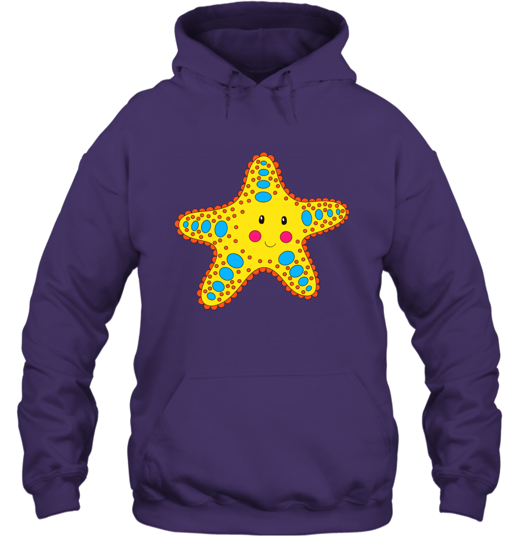 Starfish Summer Beaches Shirt Hoodie Hoodie Purple